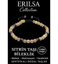 Sertifikalı Fasetli AAA+ Terahertz ve Sitrin Taşı Bileklik – İnce Model Refah ve Başarı (Çok Renkli)