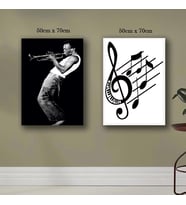 muüzik notalar jazz tablo resim kanvas 2 adet 50x70