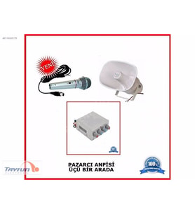 PAZARCİ -SEYYAR SATICI HOPARLÖRÜ - ANFİSİ SET