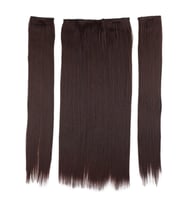 Fiber Sen Düz Yarım Ay + 2 Yan Çıt Çıt / Koyu Kahve