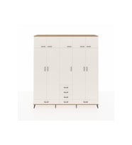 Hyperion Gardrop 6 Raflı 6 Çekmeceli 4 Askılı 220x44x243 Çam-Aytaşı/Aytaşı