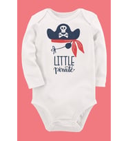 Organik Baskılı Pamuklu Unisex Bebek Body UZUNE236
