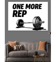 One More Rep Fitness Motivasyon Dekoratif Kanvas - Mdf Ahşap Tablo