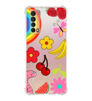 PrintiFy Huawei P Smart 2021 Uyumlu Water Color 5 Baskılı Şeffaf Köşe Korumalı Antişok Kılıf