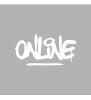 Online Araba Sticker siyah 15x8 CM (Beyaz)
