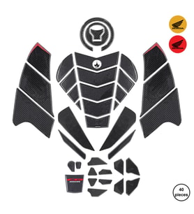 Grippatch - Honda CB650R 2025 ile Uyumlu Kaydırmaz 6D Karbon 40 Parça Tank Pad Seti GC54