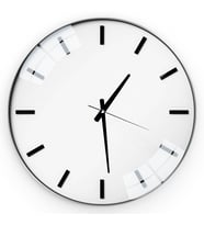 Çerçevesiz Cam Saat - 40 cm