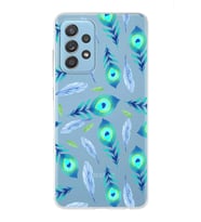 PrintiFy Samsung Galaxy A52s ile Uyumlu 1mm Slim Fit Nazar Boncuğu 3 Baskılı Şeffaf  Kılıf