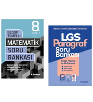 TUDEM YAYINLARI 8.SINIF LGS BECERİ TEMELLİ MATEMATİK - PARAGRAF SORU BANKASI