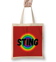 Sting- Vintage Retro Rainbow Style Warriors Design Wrestlers-Gift Bez Çanta Uzun Saplı