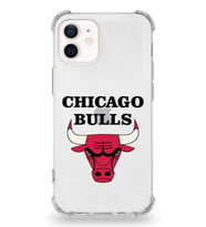 Apple iPhone 12 Uyumlu Darbe Emici Antişok  Kapak Chicago Bulls Tasarımlı Şeffaf Silikon Kılıf