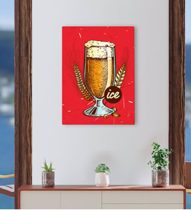 BK Gift Cafe & Bar & Restaurant Konseptli Kanvas Tablo-34