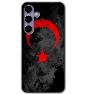 Galaxy S24 Plus Kılıf HD Desen Baskılı Kılıf - Black Ayyıldız