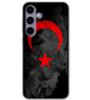 Galaxy S24 Plus Kılıf HD Desen Baskılı Kılıf - Black Ayyıldız
