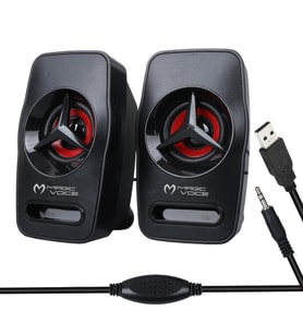 Magicvoice T-19 1+1 USB Pc Mini Hoparlör - Speaker (2*3 Watt - 4 Ohm)