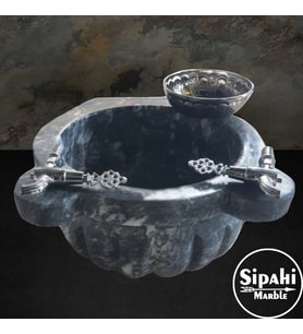 Sipahi Marble Hamam Konsept Set - Bursa Siyah Mermer