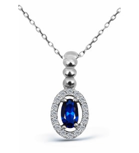 925 Ayar Gümüş Zirkon Taşlı Kolye - N093701