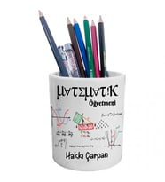 Matematik Öğretmenine Hediye İsimli Kalemlik - Öğretmenler Günü Hediyesi