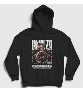 Presmono Unisex Siyah Yakuza Tattoo Dragon Japan Japonya Kapüşonlu Sweatshirt 473163tt