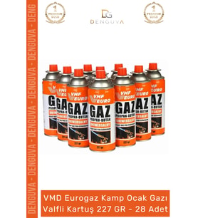 #OcakGazı Pürmüz Uyumlu Bütan Propan Vmf Eurogaz Kamp Ocak Gazı Valfli Kartuş 227GR 28 Adet