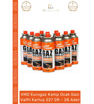 #OcakGazı Pürmüz Uyumlu Bütan Propan Vmf Eurogaz Kamp Ocak Gazı Valfli Kartuş 227GR 28 Adet