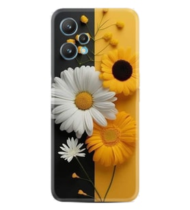 Realme 9 Pro Kılıf Boutique Baskılı Resimli Sarı Beyaz Çiçek Pcode -044