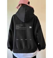 Unisex Oversize Life Baskılı Sweatshirt (Siyah)