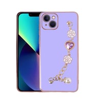 Apple iPhone 13 Kılıf El Tutamaçlı Zore Taka Silikon Kılıf (Mor)