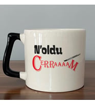 Noldu Cerraaaam Baskılı Siyah Kulplu D Kupa