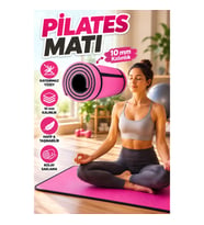 10 mm Pilates ve Fitness Matı – Kaydırmaz Yüzeyli Hafif ve Taşınabilir Egzersiz Minderi