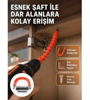 12 Parça Esnek Bits Uç Seti 300 mm Esnek Şaftlı Tornavida Uç Seti