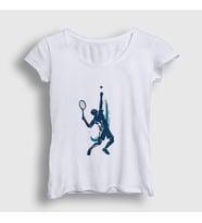 Presmono Kadın Beyaz Serve Servis Spor Tennis Tenis T-Shirt 339128tt