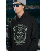 Müzik Grubu Black Sabbath Baskılı Unisex Oversize Rock Metal Hoodie