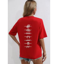 Unisex Ninja Akatsuki Baskılı T-shirt (Kırmızı)