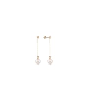 Doğal İnci Sallantılı Küpe (Rose)