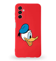 Samsung Galaxy M13 Uyumlu Lansman Kılıf Altı Kapalı İçi Kadife  Donald Duck-F Tasarımlı  Kapak (Şeffaf)