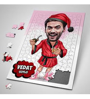 Kişiye Özel Senin Yılın Olsun Karikatürlü Puzzle