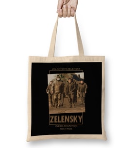 Zelensky I Need Ammunition Not A Ride Bez Çanta Uzun Saplı
