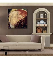 Kare Kanvas Tablo Ünlü Eserler Gustav Klimt Danae (Model 3)