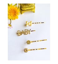 Baby Temalı Taşlı Incili 4'lü Toka Seti