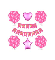 LÜX PEMBE DOĞUM GÜNÜ BALON SETİ