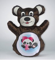 BK Gift Sevimli Panda Tasarımlı Kahverengi Ayıcık Yastık-3