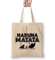 Hakuna Matata 01 Bez Çanta Uzun Saplı