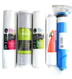 Lotto Filters Aqualine Su Arıtma Filtre Seti 5'li Çift Spun 75 Gpd Vontron Membran