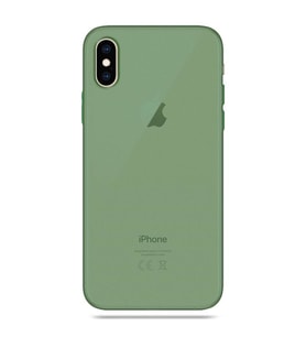 Apple iPhone X Transparent Slim Case Yeşil