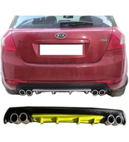 Kia Ceed Sarı Difüzör Çiftli Yuvarlak Egzoz Görünümlü D Tip Difizör