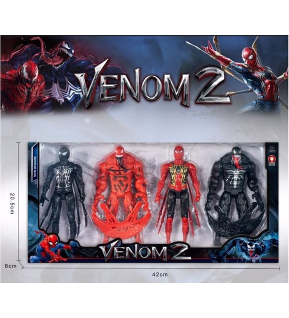 MARVEL We Are Venom 4枚セット Venom Örümcek Adam Oyuncak 4lü Set Avengers Venom Figür Oyuncak Venom
