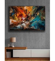 Koç stüdyo Modern tasarım kanvas tablo 50x70 (Çok Renkli)