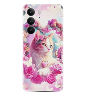 Realme C75 Kılıf Boutique Baskılı Resimli Güzel Kedi Pcode -037