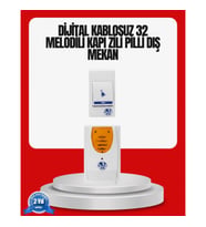 Mey İthalat® Kolay Kullanımlı Kablosuz Kapı Zili Şık ve Sade Tasarım
